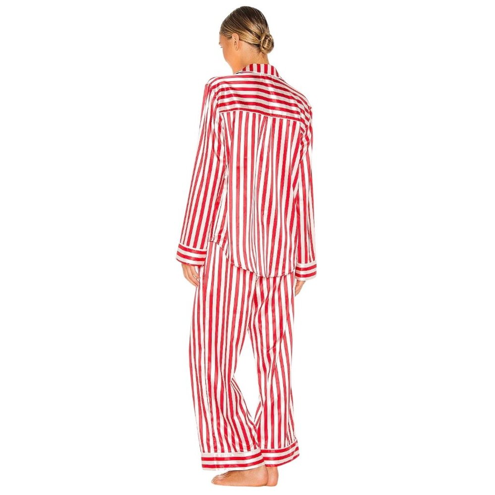 Show Me Your Mumu Classic PJ Set in Peppermint Stripe Medium New Womens Pajamas - Picture 3 of 14